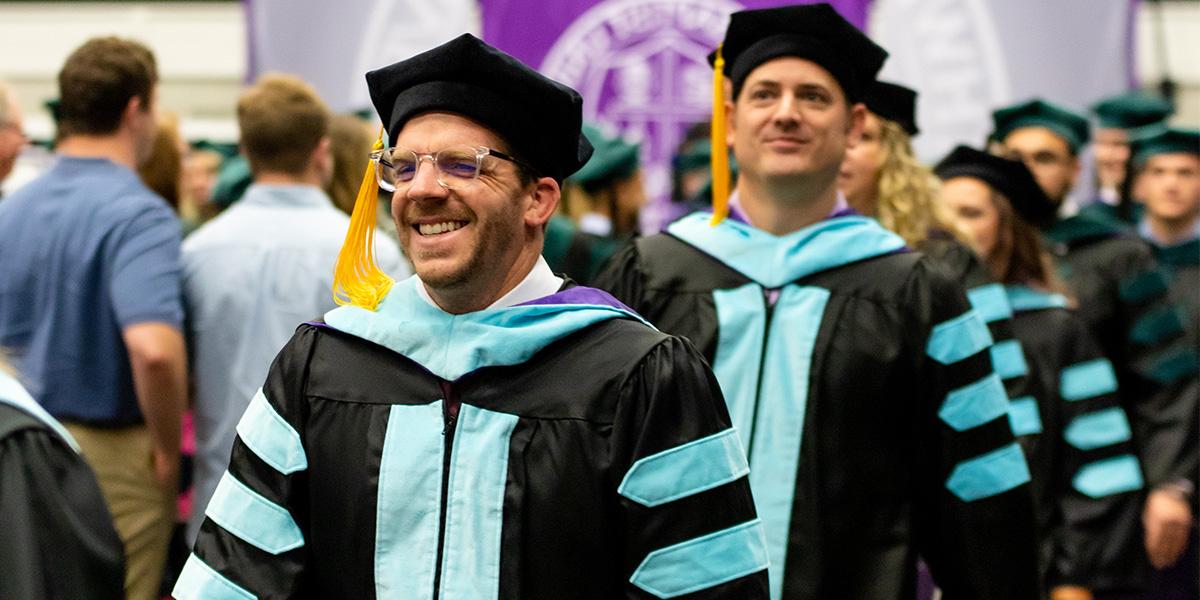 graduate student during commencement